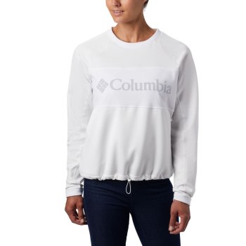 Columbia Windgates Fleece Crew, Sudaderas Blancos Para Mujer | 265891-AFP